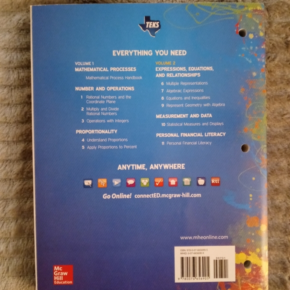 Teks Math Volume 2 Course 1 Textbook - Picture 3 of 3